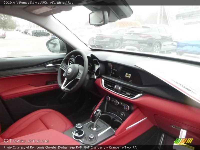 Alfa White / Red 2019 Alfa Romeo Stelvio AWD