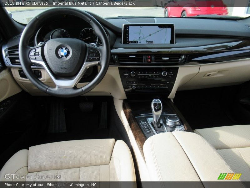 Imperial Blue Metallic / Canberra Beige/Black 2018 BMW X5 xDrive35i