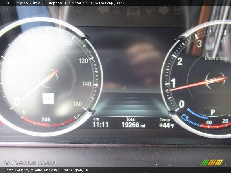 Imperial Blue Metallic / Canberra Beige/Black 2018 BMW X5 xDrive35i