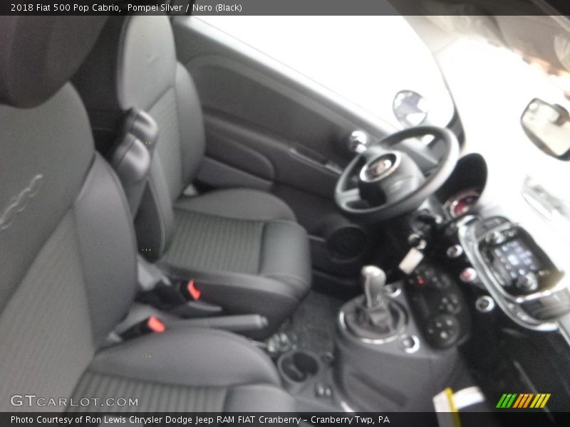 Pompei Silver / Nero (Black) 2018 Fiat 500 Pop Cabrio