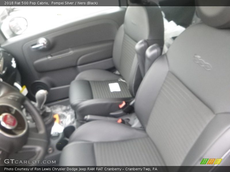 Pompei Silver / Nero (Black) 2018 Fiat 500 Pop Cabrio