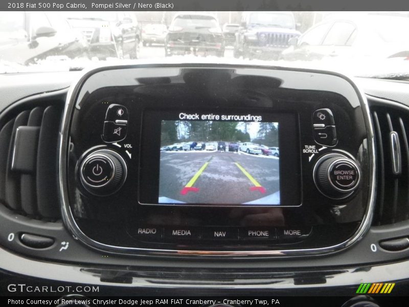 Pompei Silver / Nero (Black) 2018 Fiat 500 Pop Cabrio