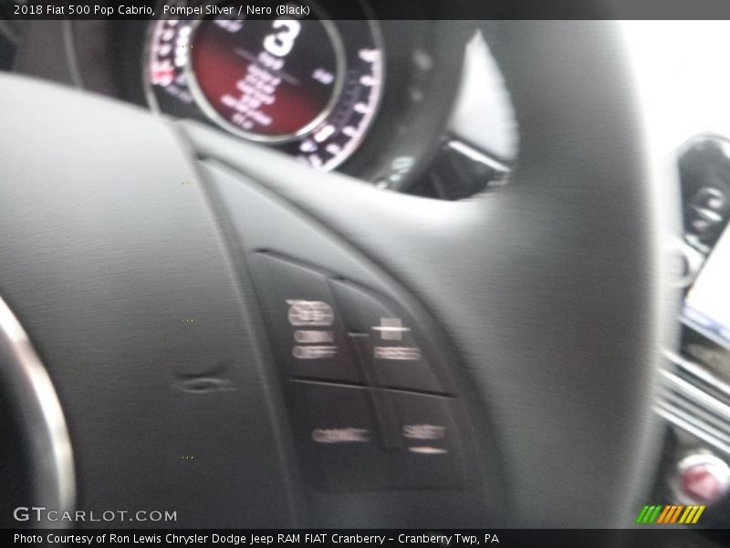 Pompei Silver / Nero (Black) 2018 Fiat 500 Pop Cabrio