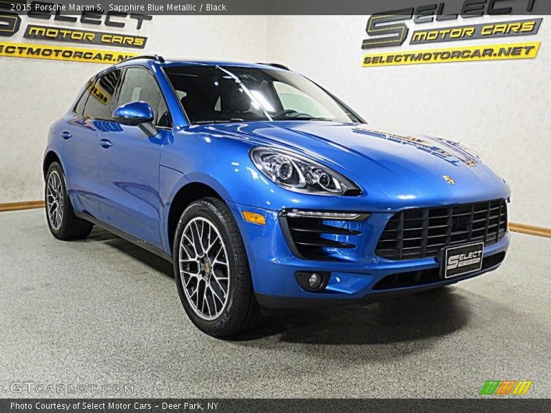 Sapphire Blue Metallic / Black 2015 Porsche Macan S