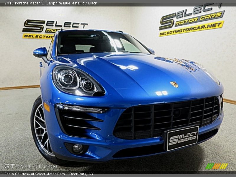 Sapphire Blue Metallic / Black 2015 Porsche Macan S