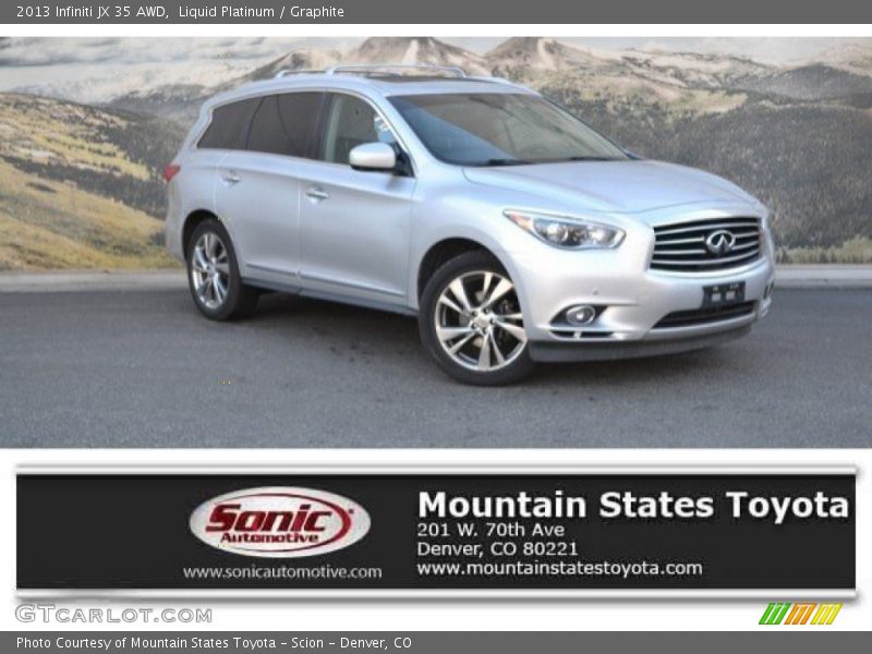 Liquid Platinum / Graphite 2013 Infiniti JX 35 AWD