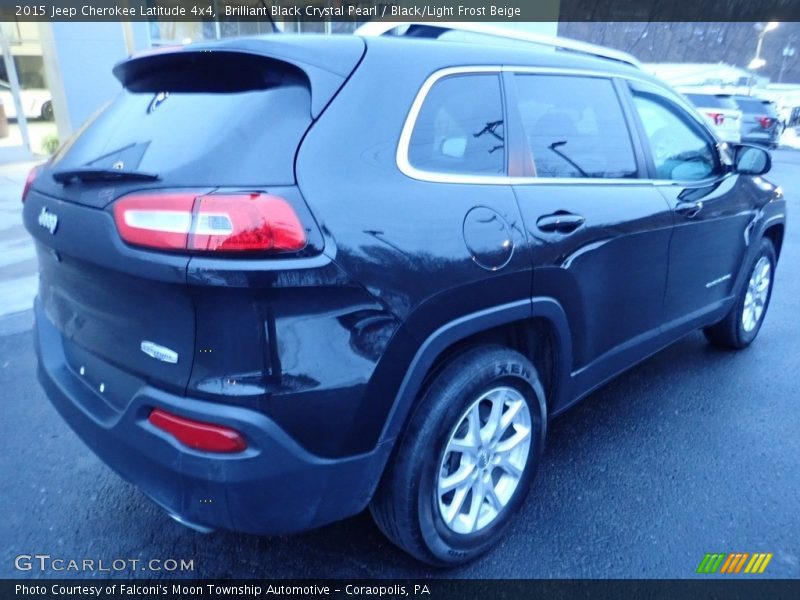 Brilliant Black Crystal Pearl / Black/Light Frost Beige 2015 Jeep Cherokee Latitude 4x4