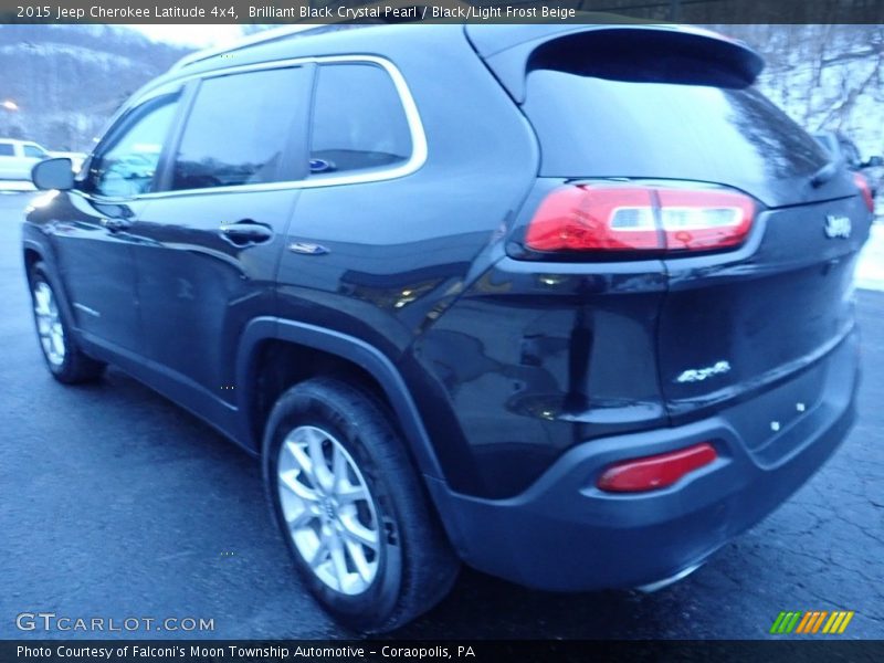 Brilliant Black Crystal Pearl / Black/Light Frost Beige 2015 Jeep Cherokee Latitude 4x4