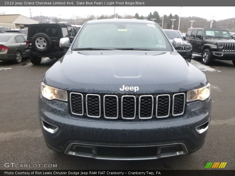 Slate Blue Pearl / Light Frost Beige/Black 2019 Jeep Grand Cherokee Limited 4x4