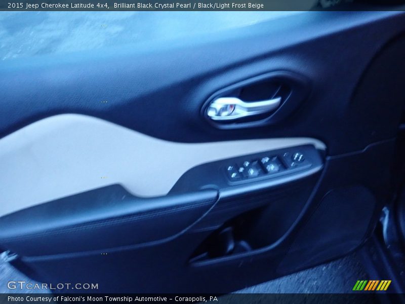 Brilliant Black Crystal Pearl / Black/Light Frost Beige 2015 Jeep Cherokee Latitude 4x4