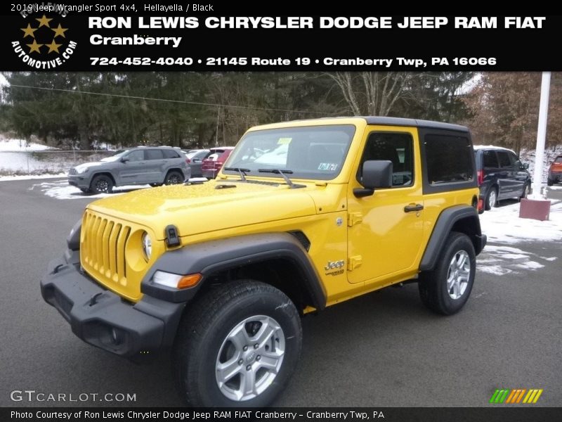 Hellayella / Black 2019 Jeep Wrangler Sport 4x4