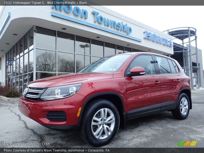 Wild Cherry Metallic / Black 2012 Volkswagen Tiguan S