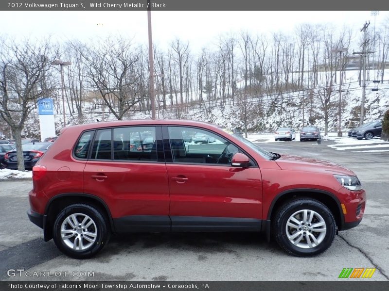 Wild Cherry Metallic / Black 2012 Volkswagen Tiguan S