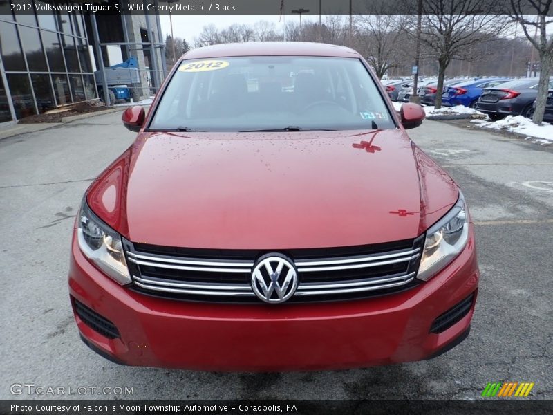 Wild Cherry Metallic / Black 2012 Volkswagen Tiguan S