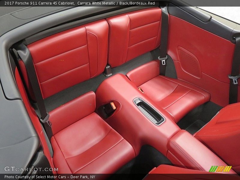 Carrara White Metallic / Black/Bordeaux Red 2017 Porsche 911 Carrera 4S Cabriolet