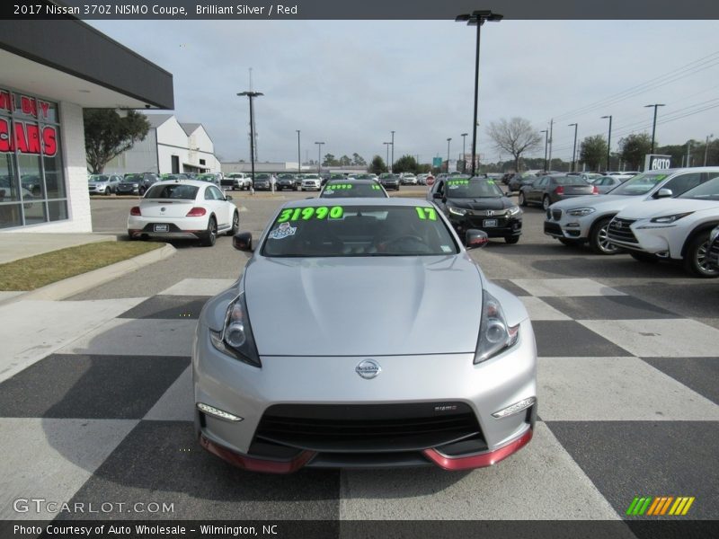Brilliant Silver / Red 2017 Nissan 370Z NISMO Coupe