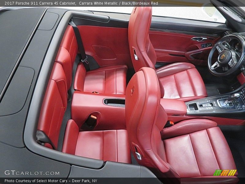 Carrara White Metallic / Black/Bordeaux Red 2017 Porsche 911 Carrera 4S Cabriolet
