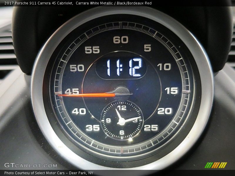 Carrara White Metallic / Black/Bordeaux Red 2017 Porsche 911 Carrera 4S Cabriolet