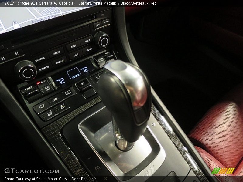 Carrara White Metallic / Black/Bordeaux Red 2017 Porsche 911 Carrera 4S Cabriolet