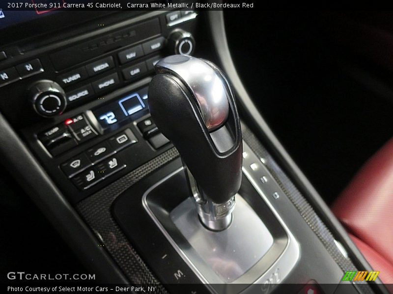Carrara White Metallic / Black/Bordeaux Red 2017 Porsche 911 Carrera 4S Cabriolet