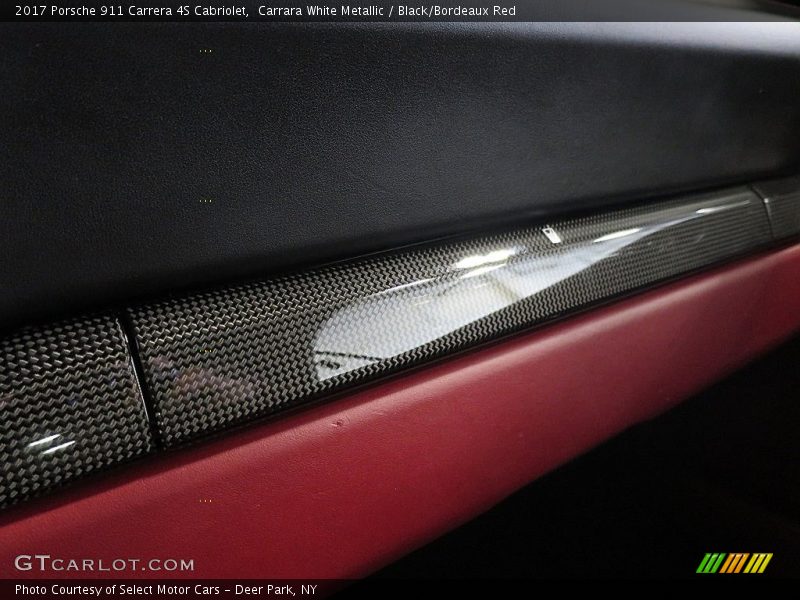 Carrara White Metallic / Black/Bordeaux Red 2017 Porsche 911 Carrera 4S Cabriolet
