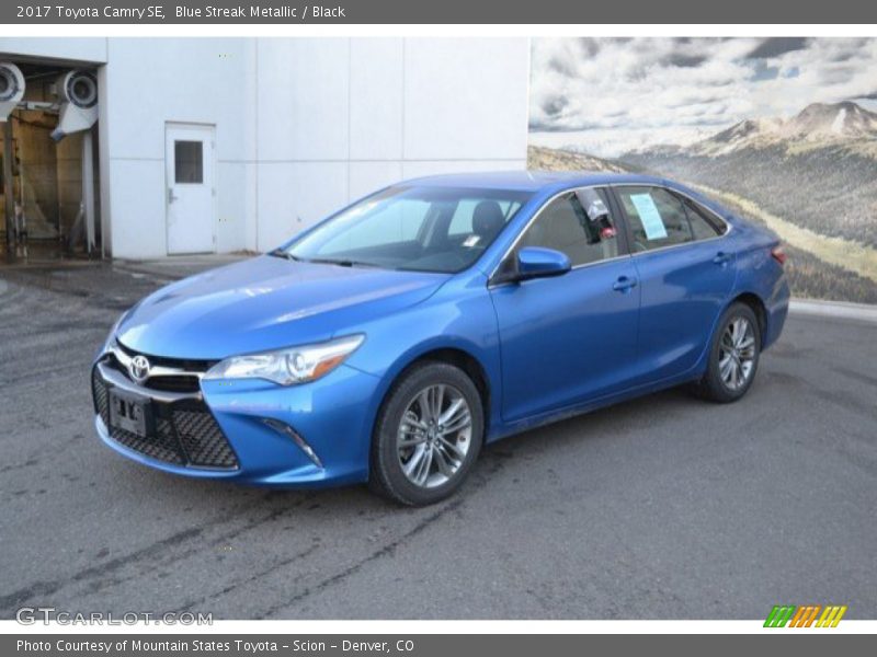 Blue Streak Metallic / Black 2017 Toyota Camry SE