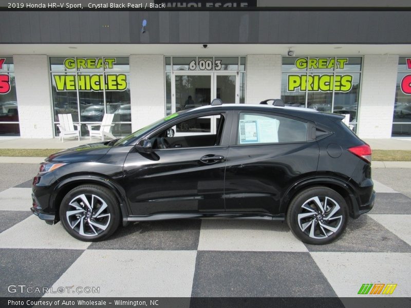 Crystal Black Pearl / Black 2019 Honda HR-V Sport