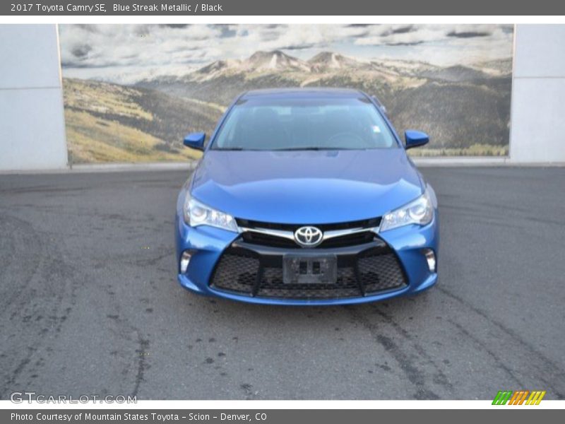 Blue Streak Metallic / Black 2017 Toyota Camry SE