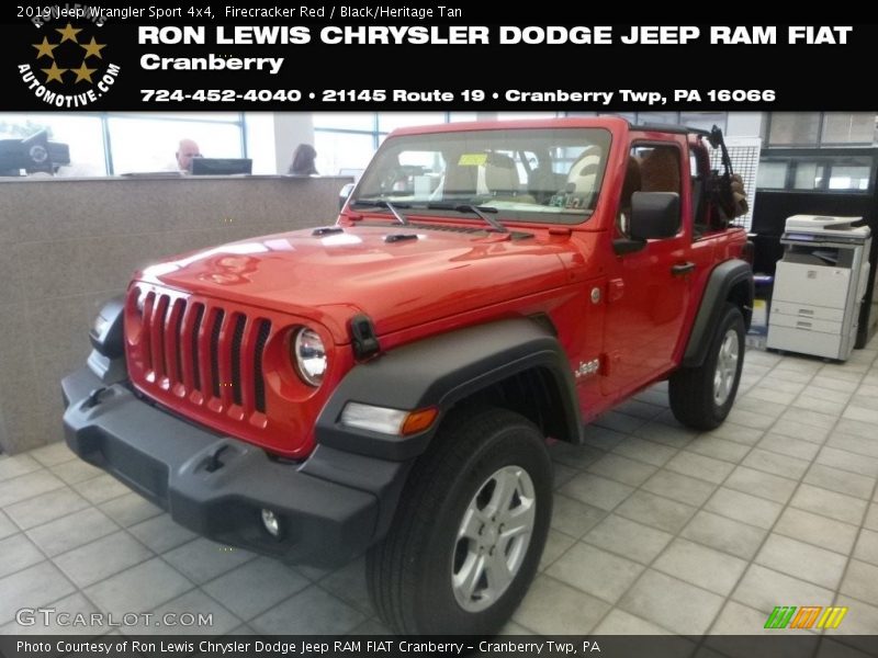 Firecracker Red / Black/Heritage Tan 2019 Jeep Wrangler Sport 4x4