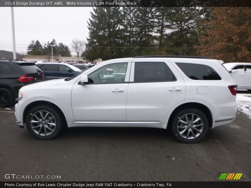 White Knuckle / Light Frost Beige/Black 2019 Dodge Durango SXT AWD