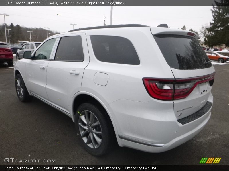 White Knuckle / Light Frost Beige/Black 2019 Dodge Durango SXT AWD