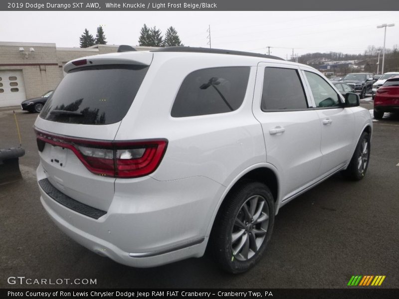 White Knuckle / Light Frost Beige/Black 2019 Dodge Durango SXT AWD