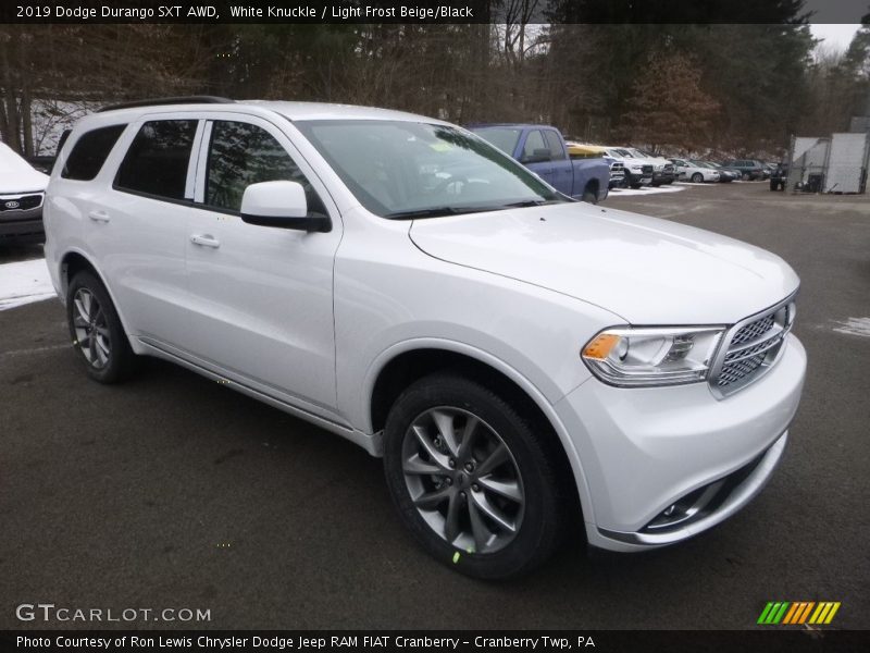 White Knuckle / Light Frost Beige/Black 2019 Dodge Durango SXT AWD