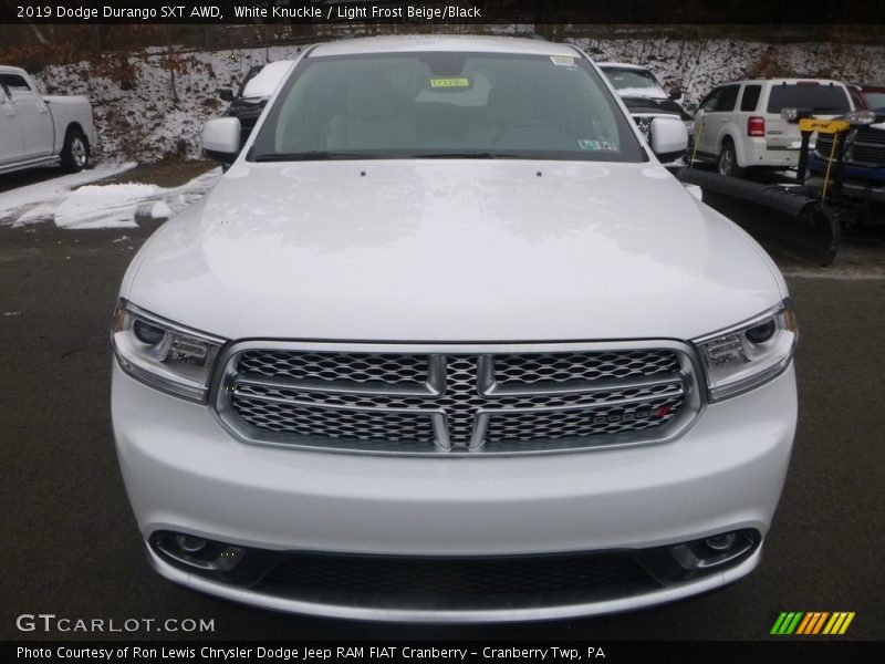 White Knuckle / Light Frost Beige/Black 2019 Dodge Durango SXT AWD