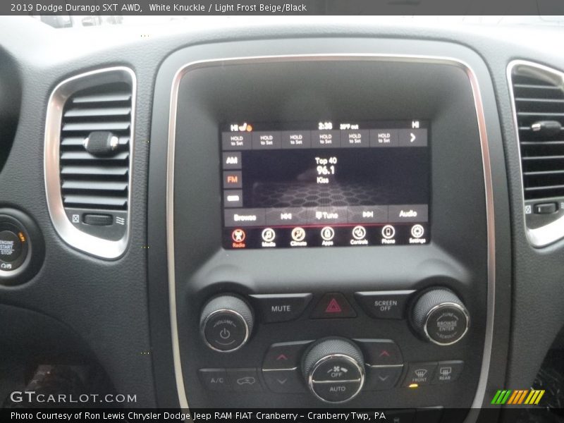 White Knuckle / Light Frost Beige/Black 2019 Dodge Durango SXT AWD