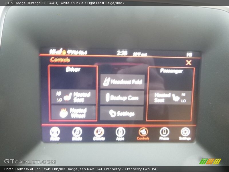 White Knuckle / Light Frost Beige/Black 2019 Dodge Durango SXT AWD