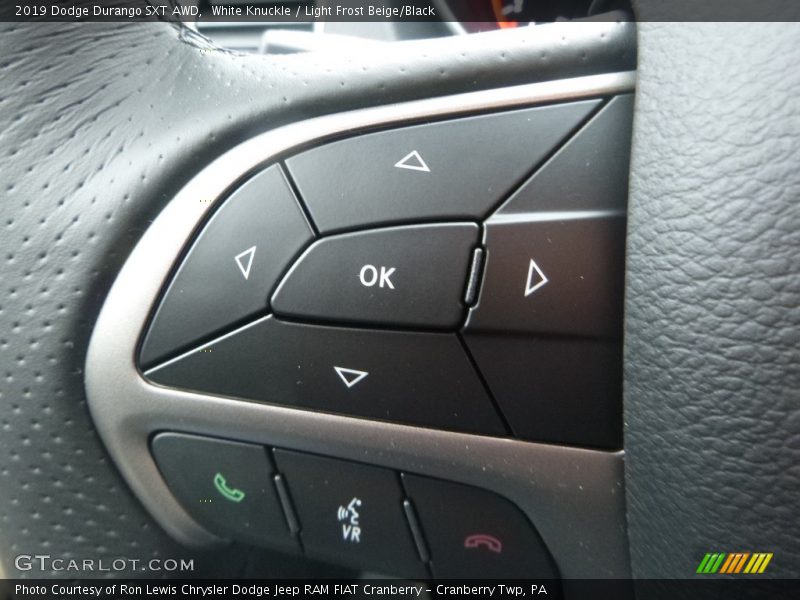 White Knuckle / Light Frost Beige/Black 2019 Dodge Durango SXT AWD
