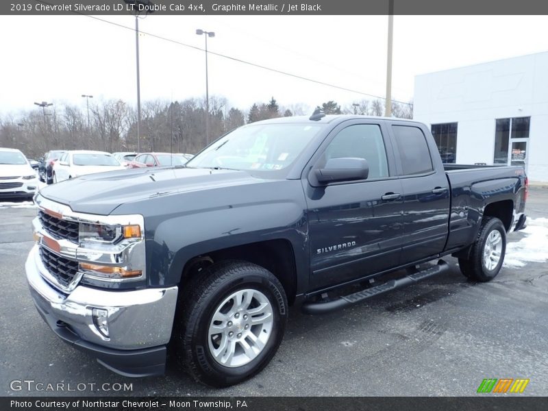 Graphite Metallic / Jet Black 2019 Chevrolet Silverado LD LT Double Cab 4x4