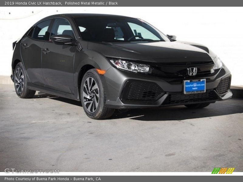 Polished Metal Metallic / Black 2019 Honda Civic LX Hatchback