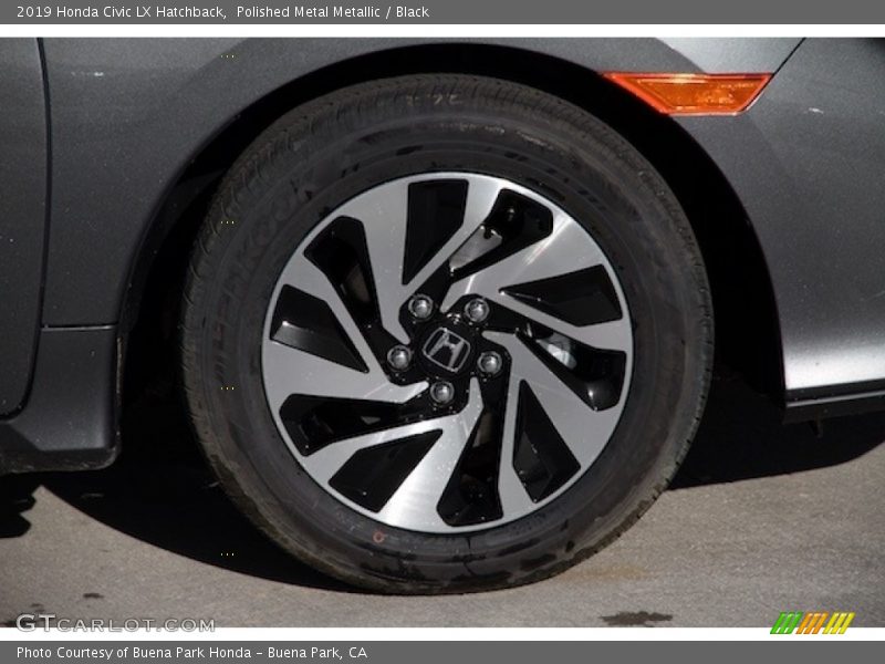 Polished Metal Metallic / Black 2019 Honda Civic LX Hatchback