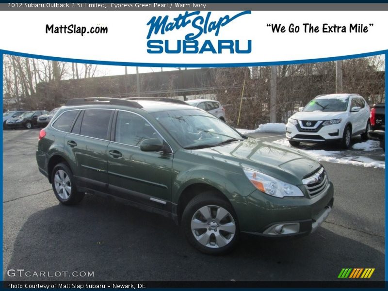 Cypress Green Pearl / Warm Ivory 2012 Subaru Outback 2.5i Limited