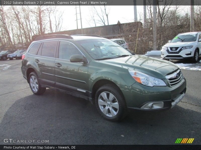 Cypress Green Pearl / Warm Ivory 2012 Subaru Outback 2.5i Limited