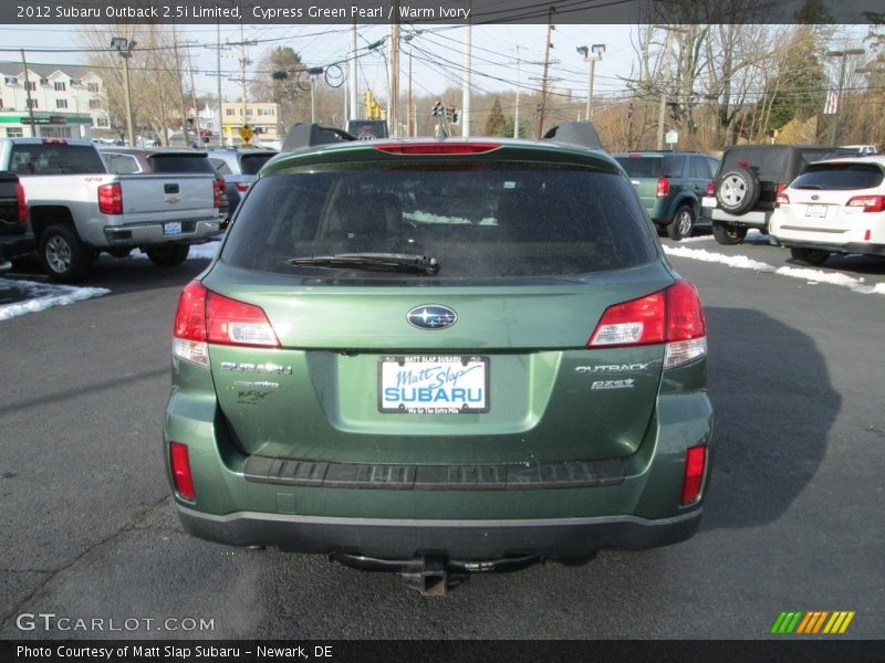 Cypress Green Pearl / Warm Ivory 2012 Subaru Outback 2.5i Limited