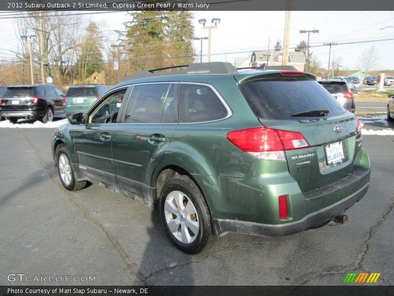 Cypress Green Pearl / Warm Ivory 2012 Subaru Outback 2.5i Limited