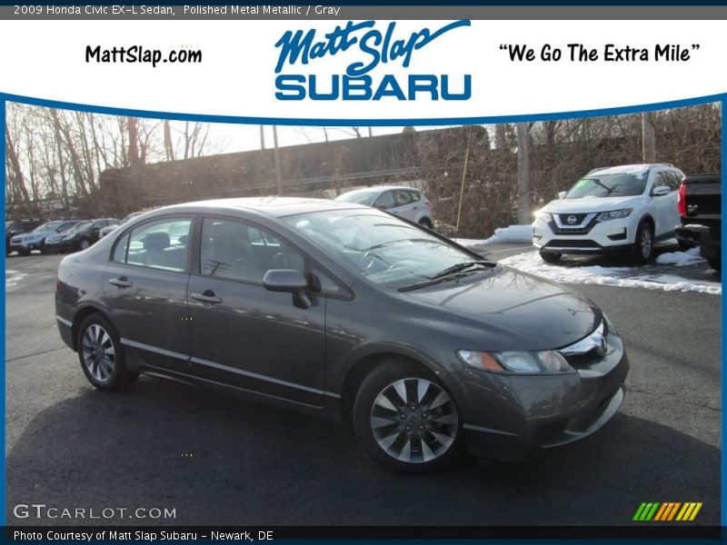 Polished Metal Metallic / Gray 2009 Honda Civic EX-L Sedan