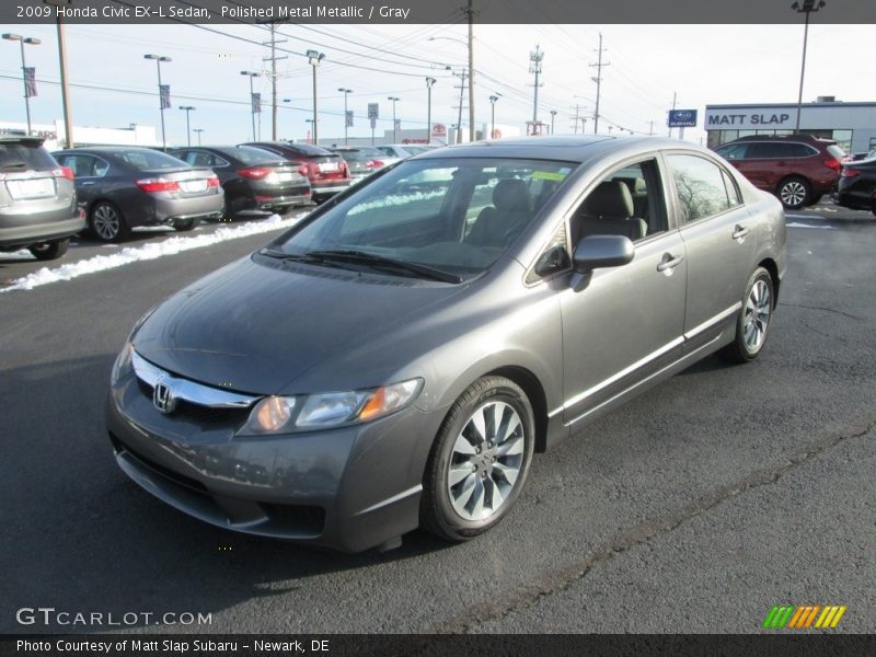 Polished Metal Metallic / Gray 2009 Honda Civic EX-L Sedan