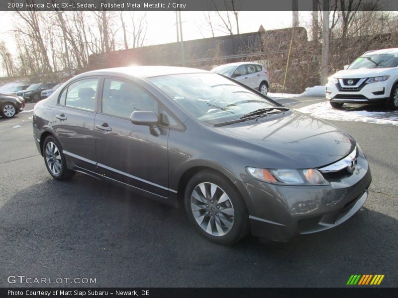 Polished Metal Metallic / Gray 2009 Honda Civic EX-L Sedan