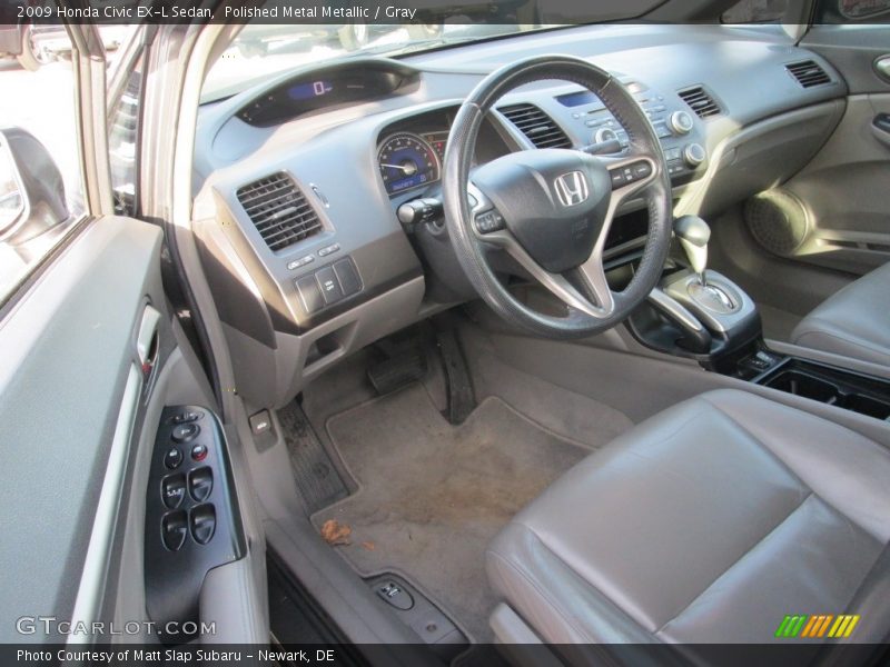 Polished Metal Metallic / Gray 2009 Honda Civic EX-L Sedan