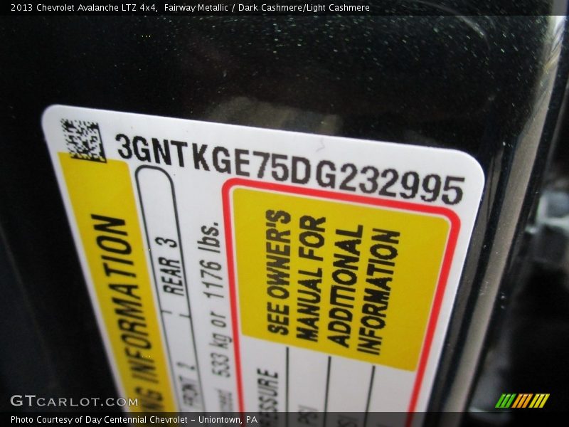 Fairway Metallic / Dark Cashmere/Light Cashmere 2013 Chevrolet Avalanche LTZ 4x4