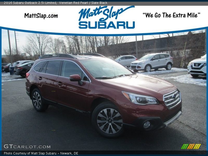 Venetian Red Pearl / Slate Black 2016 Subaru Outback 2.5i Limited